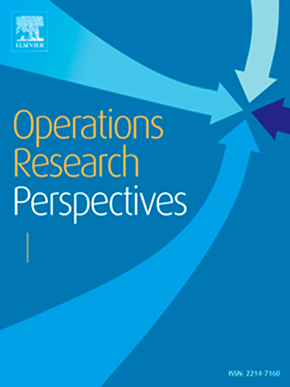 Go to journal home page - Operations Research Perspectives